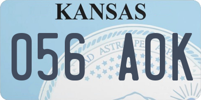 KS license plate 056AOK
