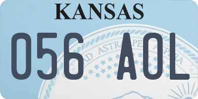 KS license plate 056AOL