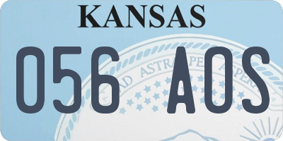 KS license plate 056AOS