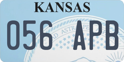 KS license plate 056APB
