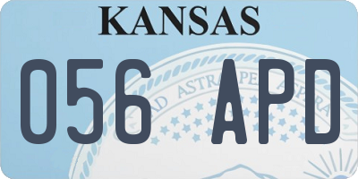 KS license plate 056APD