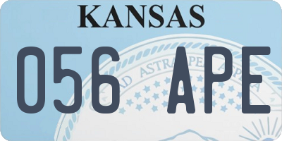 KS license plate 056APE