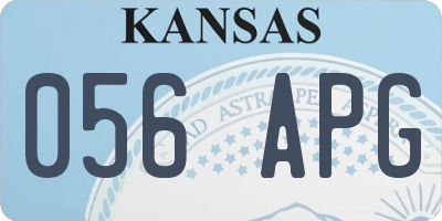 KS license plate 056APG
