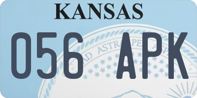 KS license plate 056APK
