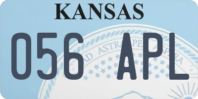KS license plate 056APL