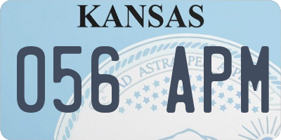 KS license plate 056APM