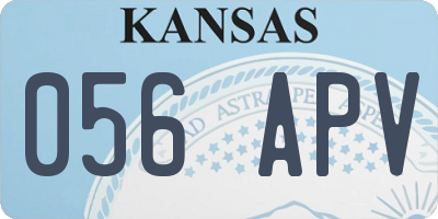 KS license plate 056APV