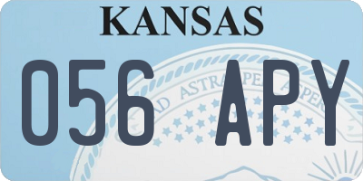 KS license plate 056APY