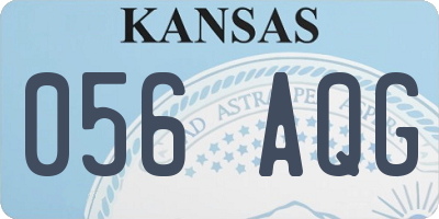 KS license plate 056AQG