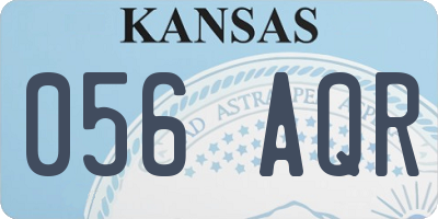 KS license plate 056AQR