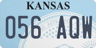 KS license plate 056AQW