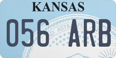 KS license plate 056ARB