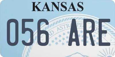 KS license plate 056ARE