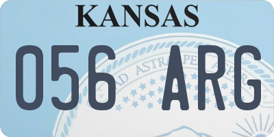 KS license plate 056ARG