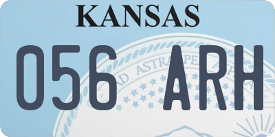 KS license plate 056ARH