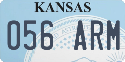 KS license plate 056ARM