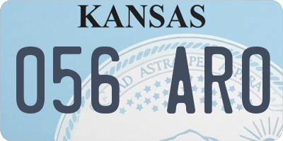 KS license plate 056ARO