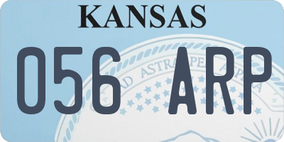 KS license plate 056ARP