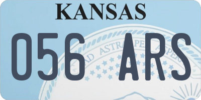 KS license plate 056ARS