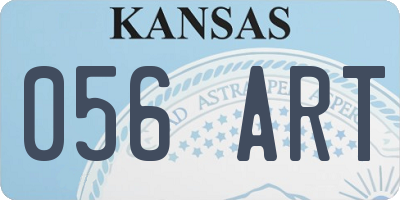 KS license plate 056ART
