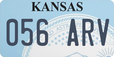 KS license plate 056ARV