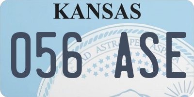KS license plate 056ASE