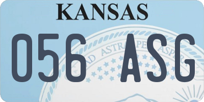 KS license plate 056ASG