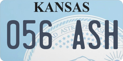 KS license plate 056ASH