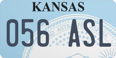 KS license plate 056ASL