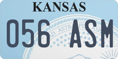 KS license plate 056ASM