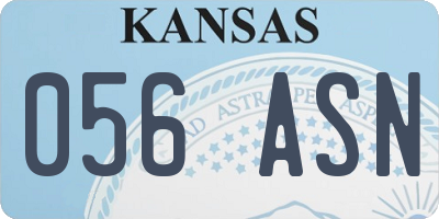 KS license plate 056ASN