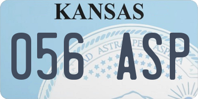 KS license plate 056ASP