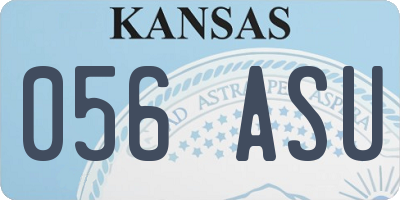 KS license plate 056ASU
