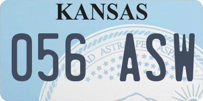 KS license plate 056ASW
