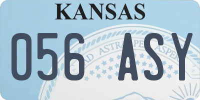 KS license plate 056ASY