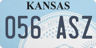 KS license plate 056ASZ