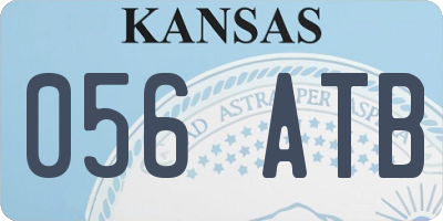 KS license plate 056ATB