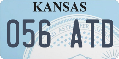 KS license plate 056ATD
