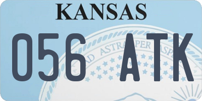 KS license plate 056ATK
