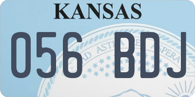KS license plate 056BDJ