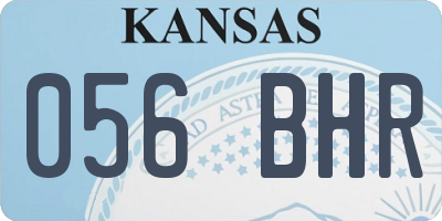 KS license plate 056BHR