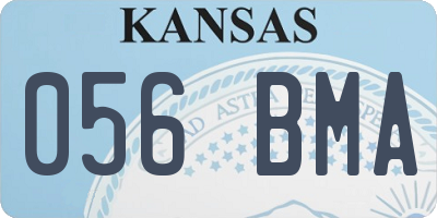 KS license plate 056BMA