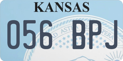 KS license plate 056BPJ