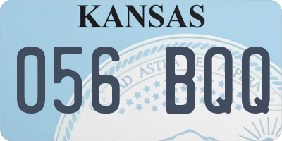 KS license plate 056BQQ