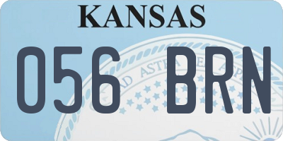 KS license plate 056BRN
