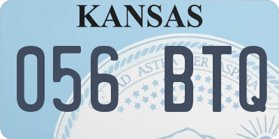 KS license plate 056BTQ
