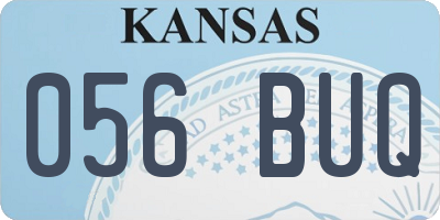 KS license plate 056BUQ