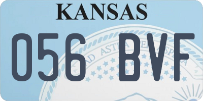 KS license plate 056BVF