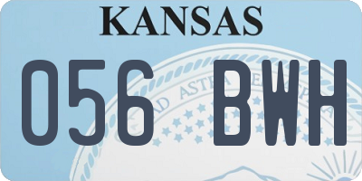 KS license plate 056BWH