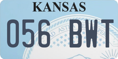 KS license plate 056BWT